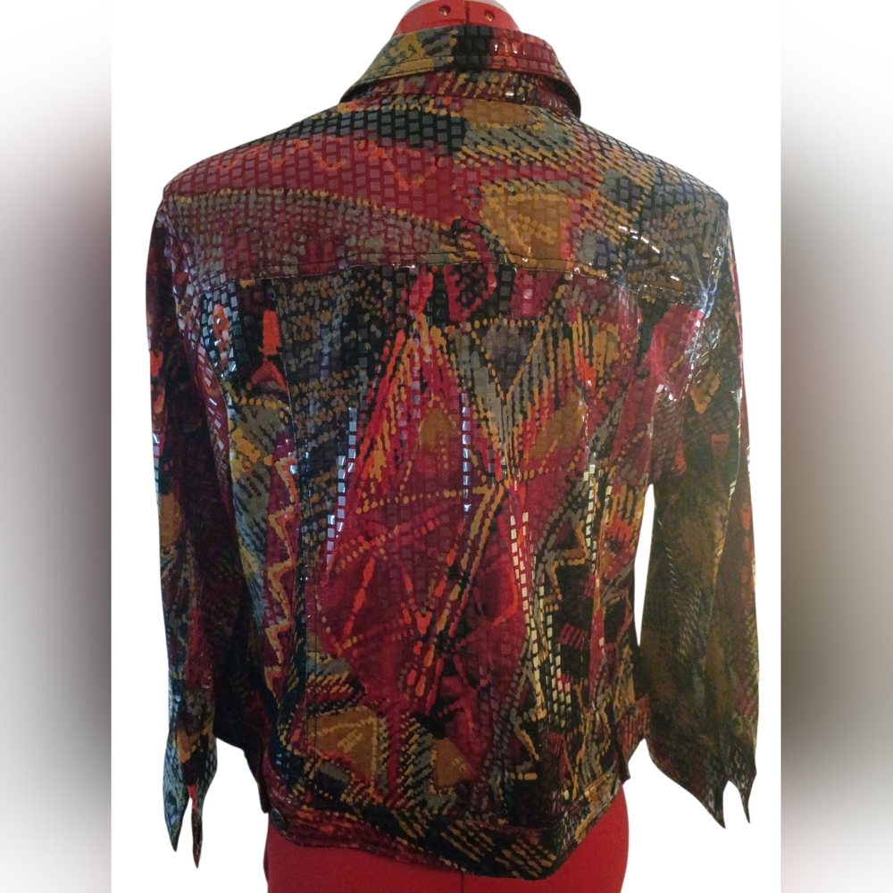 Ruby Rd. Multicolor Abstract Jacket 10p - image 3
